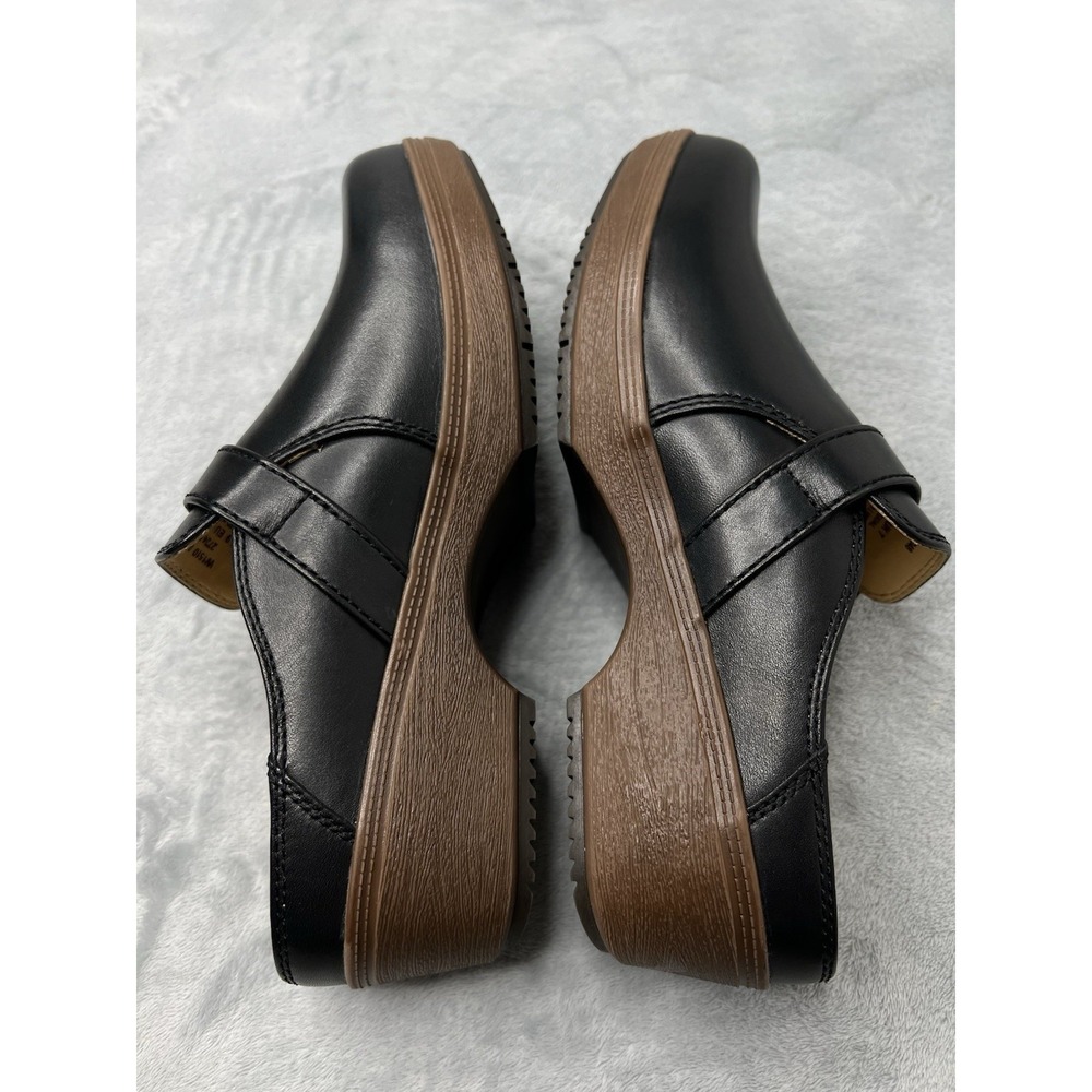 NEW Samuel Hubbard Leather Comfort Clogs Womens US 9/UK 7/EU 40 Black Slip On - Picture 8 of 10